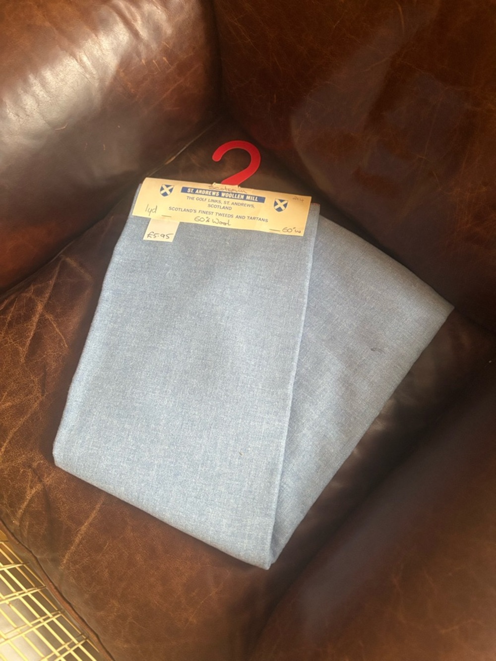 Light Blue Wool Fabric Panel